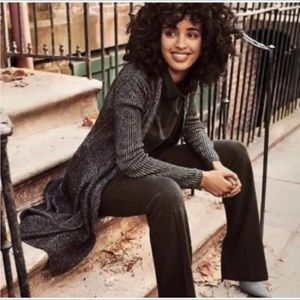 CAbi Cloak Black Marled Knit Cardigan Style 3530